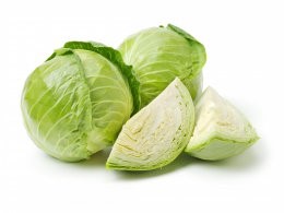 Cut,Cabbage,On,White,Background