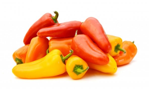 Lovely,Mini,Peppers,On,White,Background